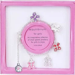 Girls Butterfly Charm Bracelet><noscript><img width=