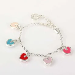 Girls Heart Charm Bracelet>Equilibrium Fashion