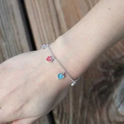 Girls Heart Charm Bracelet>Equilibrium Fashion