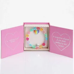 Girls Silver Plated Rainbow Heart Bracelet>Equilibrium Discount