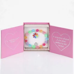 Girls Silver Plated Rainbow Flower Bracelet>Equilibrium New