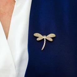 Gold Plated Glitzy Dragonfly Brooch>Equilibrium Best