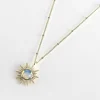 Gold Plated Moonstone Sunshine Necklace>Equilibrium Clearance