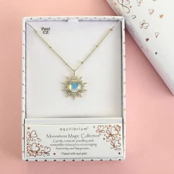 Gold Plated Moonstone Sunshine Necklace>Equilibrium Clearance