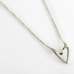 Gold Plated Te Amo 3D Heart Necklace>Equilibrium New