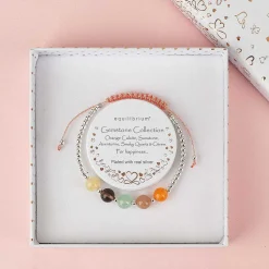 Happiness Woven Gem Stone Bracelet><noscript><img width=
