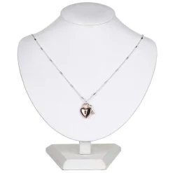 Love Locks Two Tone Heart Lock & Key Necklace>Equilibrium Outlet