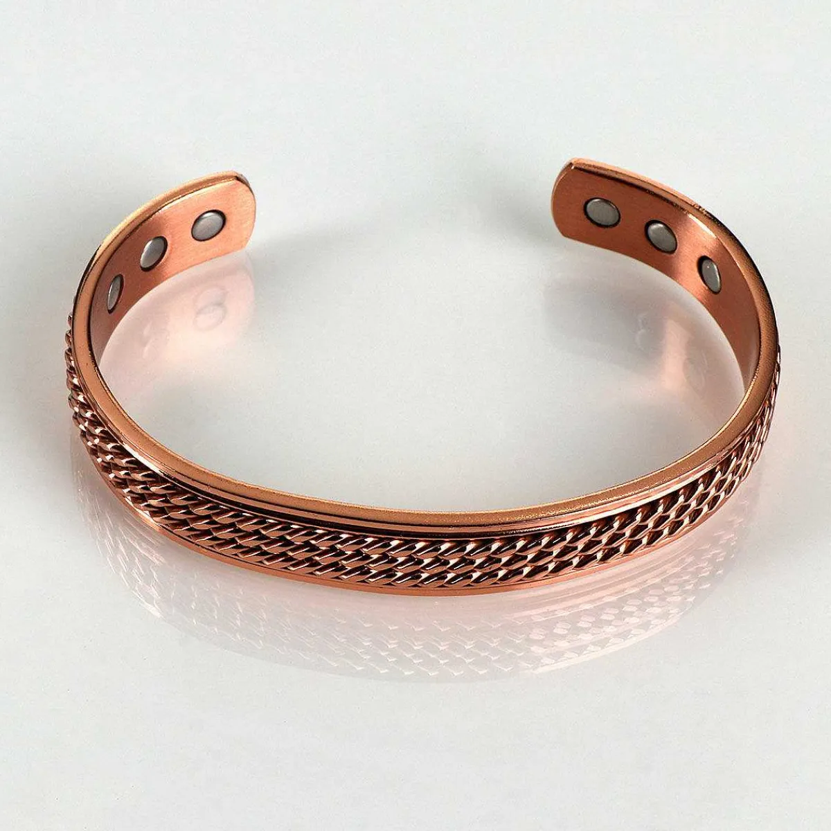 Men's 3 Rope Copper Bangle>Equilibrium Clearance
