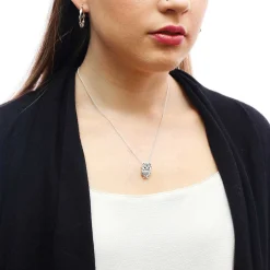 Owl Silver Plated Boxed Necklace>Equilibrium Hot