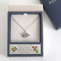 Silver Plated Country Hedgehog Necklace><noscript><img width=