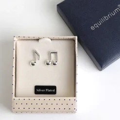 Silver Plated Music Collection Odd Notes Earrings>Equilibrium Fashion