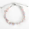Silver Plated Gemstone Blue Lace Agate And Rose Quartz Friendship Bracelet>Equilibrium Flash Sale