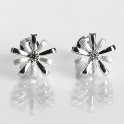 Silver Plated Daisy Ice Loops Earrings>Equilibrium New