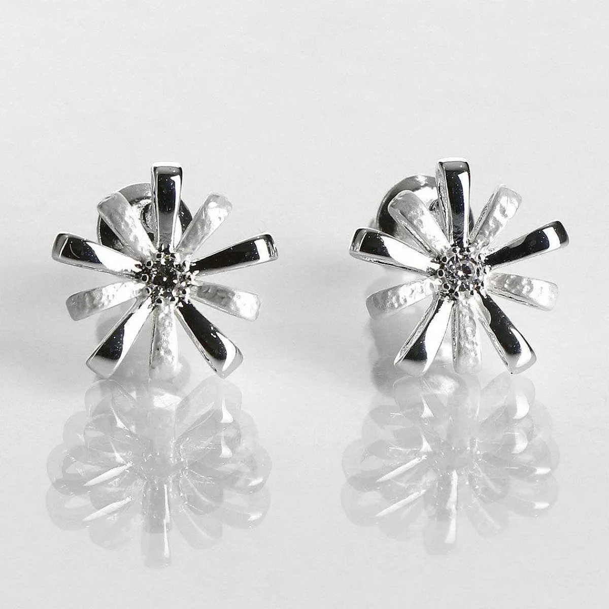 Silver Plated Daisy Ice Loops Earrings>Equilibrium New