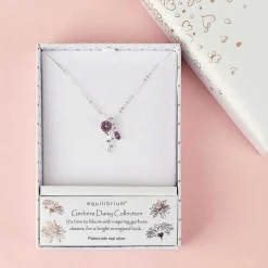 Silver Plated Gerbera Daisy Necklace><noscript><img width=