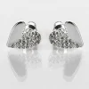 Silver Plated Te Amo Two Halves Heart Stud Earrings>Equilibrium Flash Sale