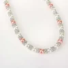 Silver Plated Pink Pearl Lace Necklace>Equilibrium Cheap