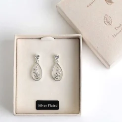 Silver Plated Back To Nature Fern Teardrop Earrings>Equilibrium Cheap