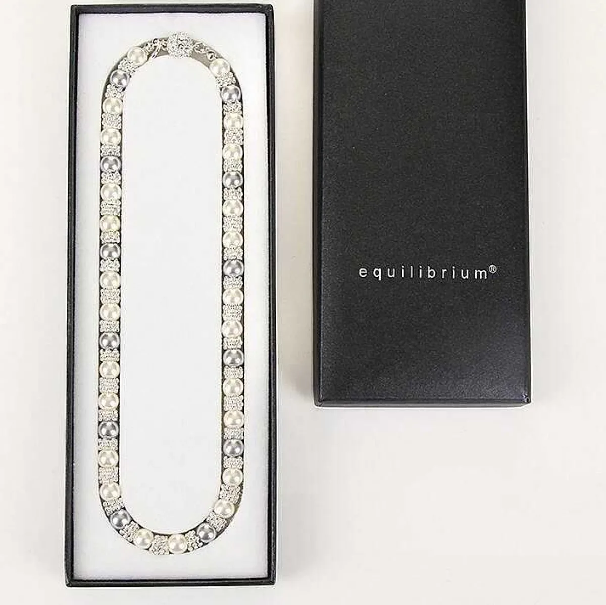 Silver Plated Pearl Lace Necklace>Equilibrium Sale