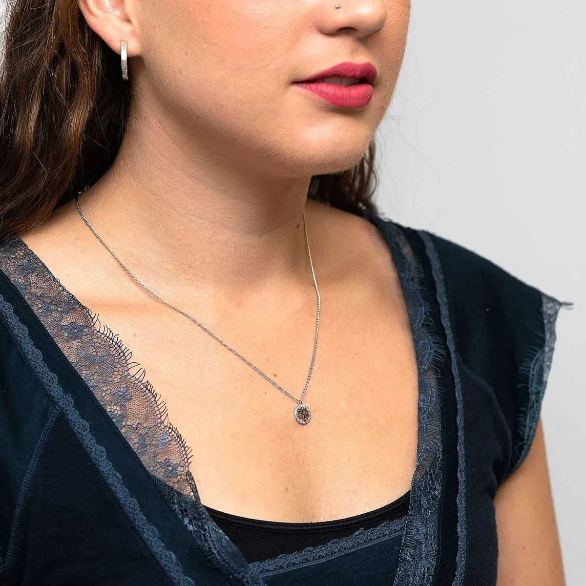 Tree Of Life White Gold Plated Necklace>Equilibrium Online