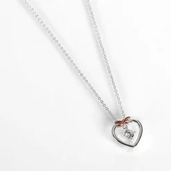 Two Tone Kiss Collection Eternal Heart Necklace><noscript><img width=