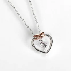 Two Tone Kiss Collection Eternal Heart Necklace><noscript><img width=