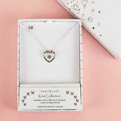 Two Tone Kiss Collection Eternal Heart Necklace><noscript><img width=