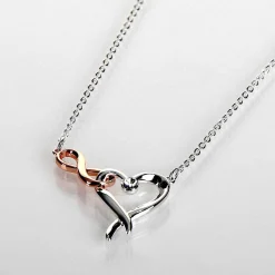 Two Tone Kiss Collection Hearts & Kisses Necklace>Equilibrium Outlet