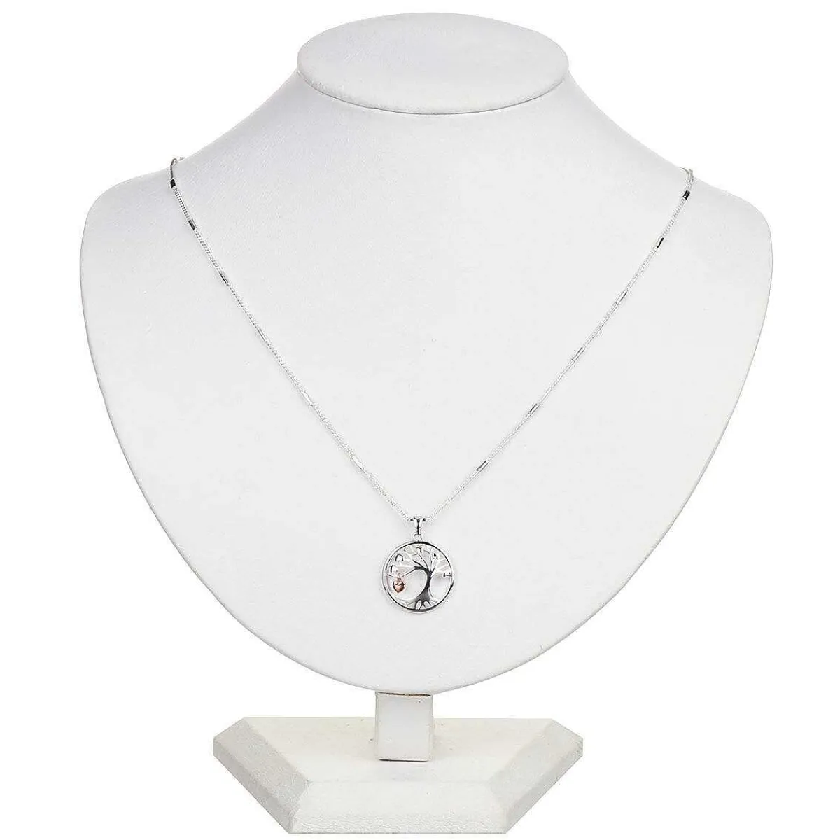 Two Tone Tree Dangly Heart Necklace>Equilibrium Discount