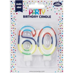 60Th Birthday Candle>Eurowrap Discount