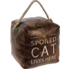 Faux Leather Cat Doorstop>Temptation Gifts New