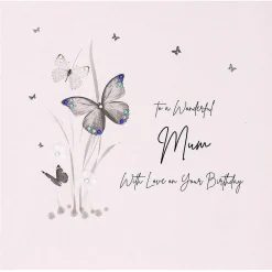Butterflies Luxury Large Mum Birthday Card>Five Dollar Shake Fashion