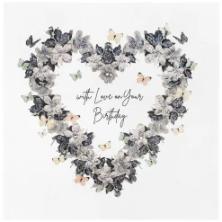 Floral Heart Luxury Birthday Card>Five Dollar Shake Online