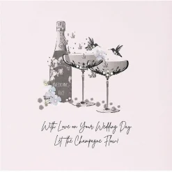 Let The Champagne Flow Luxury Large Wedding Card>Five Dollar Shake Outlet