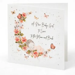 Mimosa Moon Baby Girl New Baby Card>Five Dollar Shake Clearance