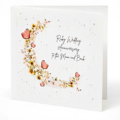 Mimosa Moon Luxury Ruby Wedding Anniversary Card>Five Dollar Shake Discount