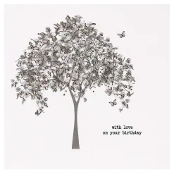 The Midnight Garden Butterfly Tree Luxury Birthday Card>Five Dollar Shake Discount