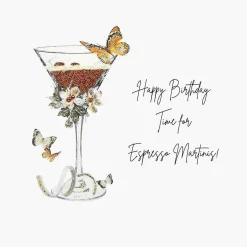 Time For Espresso Martinis Luxury Birthday Card>Five Dollar Shake Online