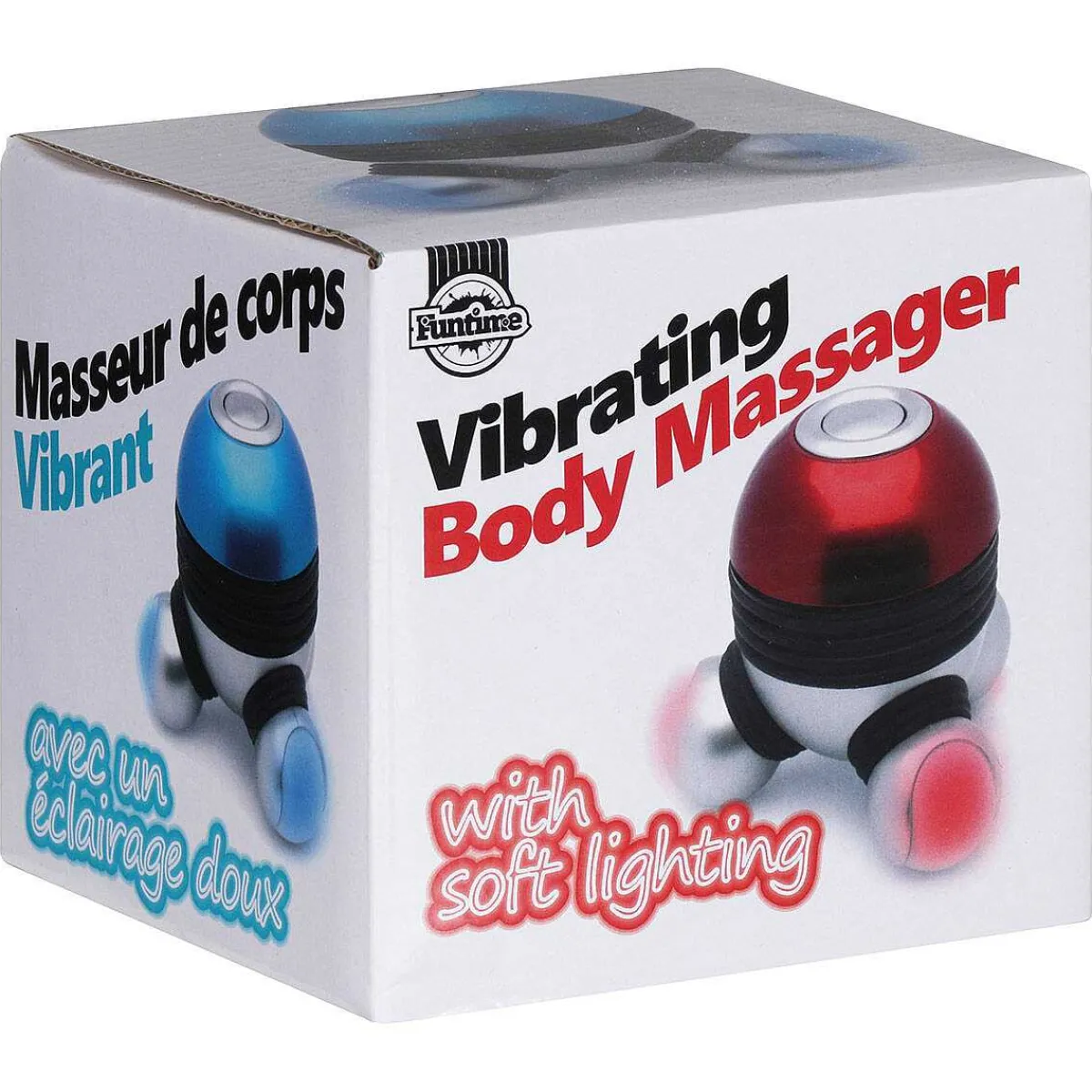 Vibrating Body Massager With Led Lights Purple>Funtime New