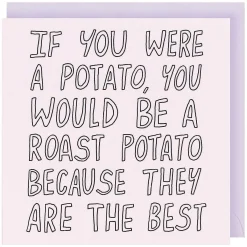 G Mosley 'Roast Potato' Greetings Card>Temptation Gifts Fashion