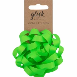 Neon Green Confetti Bow>Glick Best Sale
