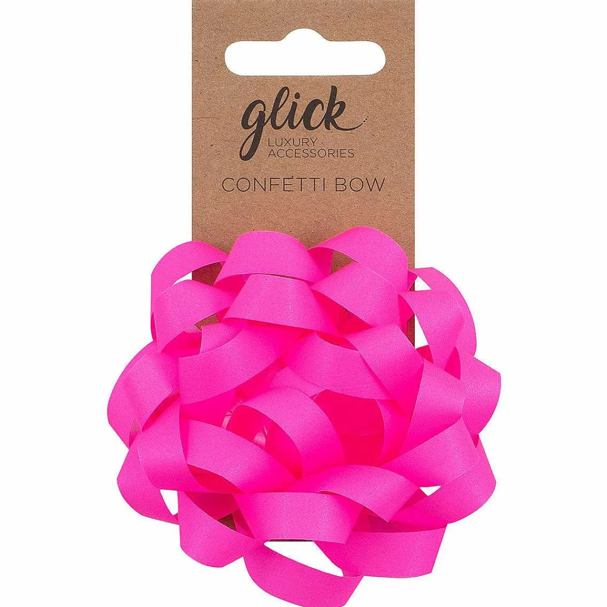 Neon Pink Confetti Bow>Glick Clearance