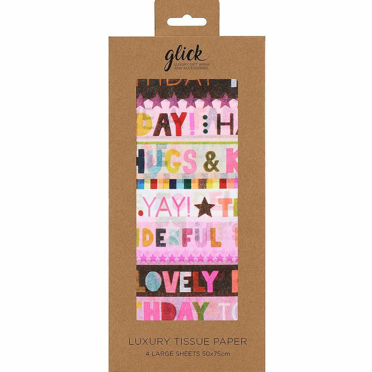 Paper Salad Birthday Pink Stripe Tissue Paper>Glick Best