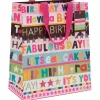 Paper Salad Birthday Pink Stripe Large Birthday Gift Bag>Glick Outlet