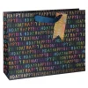 Paper Salad Blue Birthday Script Landscape Large Gift Bag>Glick Outlet
