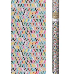 Paper Salad Dashes Grey Luxury Roll Wrap 4M X 50Cm>Glick Online