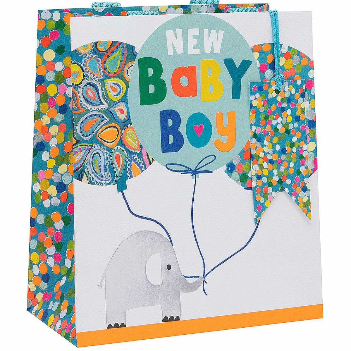 Paper Salad Elephants 'New Baby Boy' Medium Gift Bag>Glick Shop