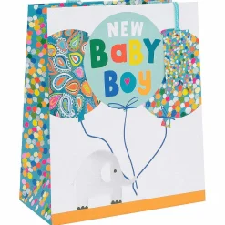 Paper Salad Elephants 'New Baby Boy' Large Gift Bag>Glick Best Sale