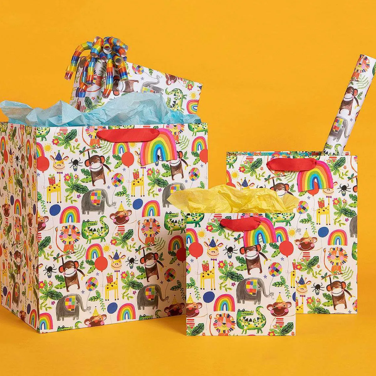 Paper Salad Jungle Animals Medium Gift Bag>Glick New