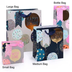 Paper Salad Pink Balloons Bottle Gift Bag>Glick Hot